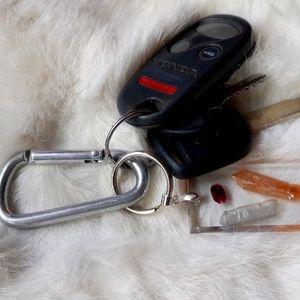 COPY - Handmade gemstones and charm keychain